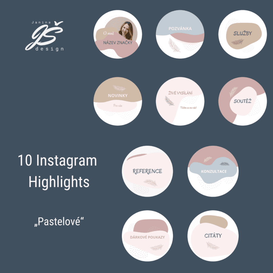 Šablony pro Highlights na Instagram