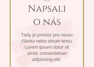 Řůžová a zlatá, sada 10 Canva šablon na Instagram - Napsali o nás