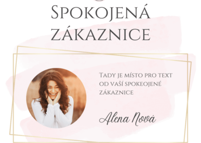 Řůžová a zlatá, sada 10 Canva šablon na Instagram - Spokojená zákaznice